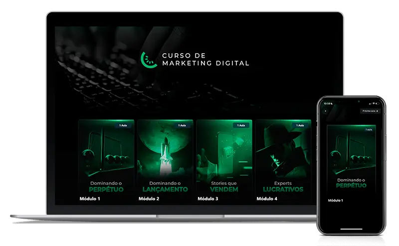 Área de Membros Premium: seu curso com design cinematográfico